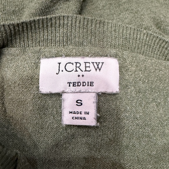 J. Crew Teddie Crewneck Sweater in Olive - Picture 3 of 7